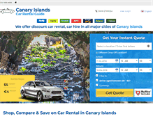 Tablet Screenshot of canarycarrental.com